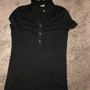 Tory Burch Black short sleeve blouse size Small